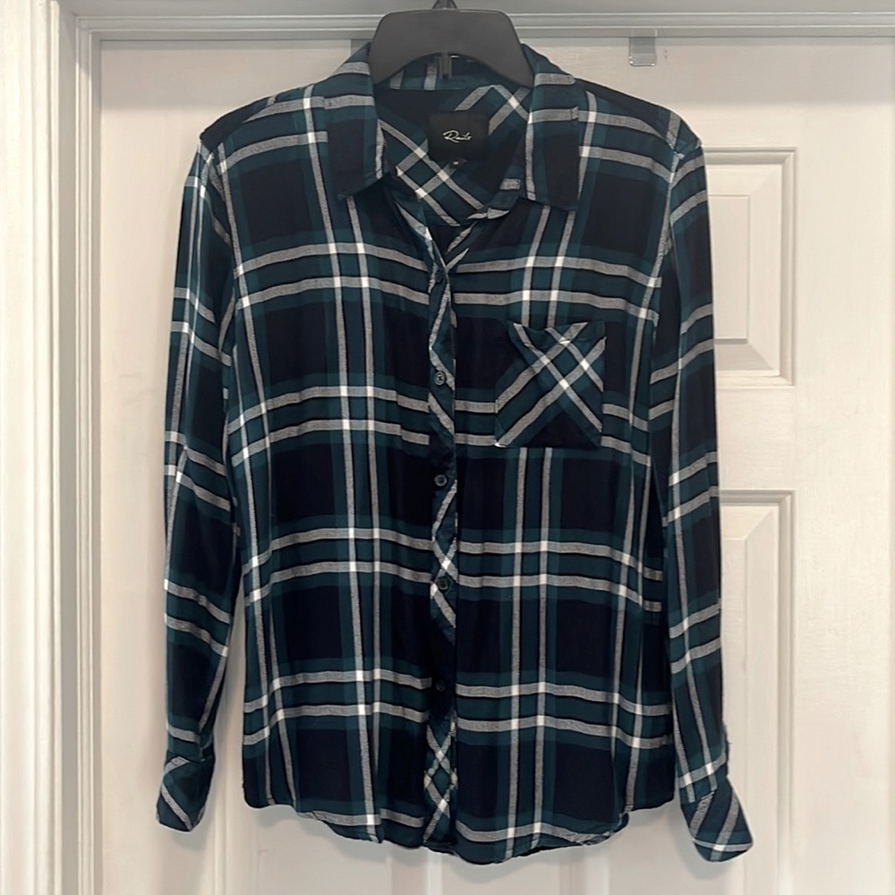 Rails Plaid Button Down Blouse
